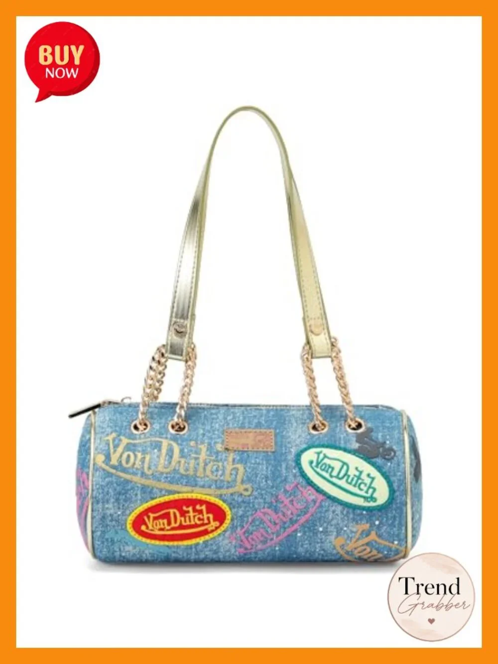 Vegan Leather Barrel Crossbody Shoulder Bag with Zip Top